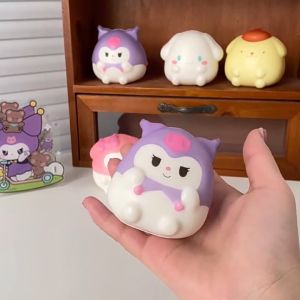 Mamibayi Mainan Squishy Sanrio Bulat/Mainan Pelepas Stres Yang Lembut Lucu