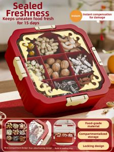 WANGLIMIAO | New Chinese Style 9-Grid Sealed Snack Fruit Platter