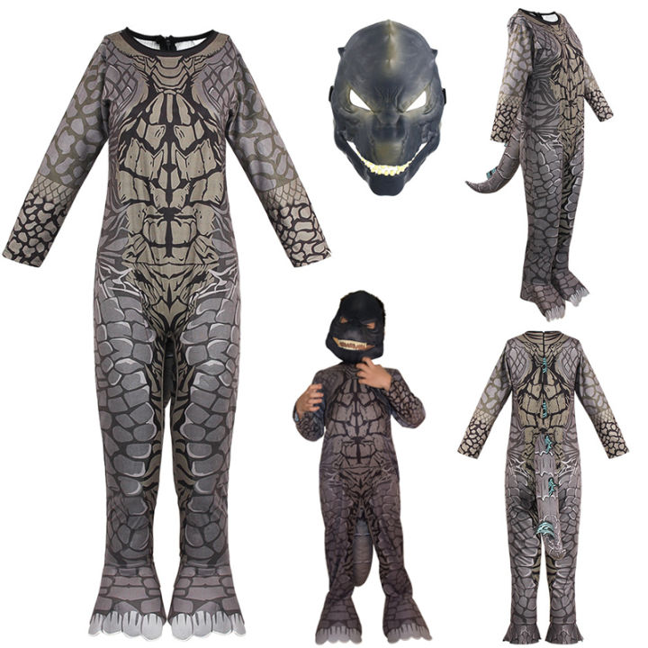 Children Godzilla Dinosaur Costume Sci-Fi Movie Monster Cosplay ...