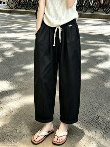 TIANQIANHUI | Summer Lightweight High-Waist Cropped Flared Pants 9/10 Length