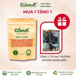 Combo 2 Túi Đậu Lăng Đỏ Hữu Cơ BIONUTS 500G (Tổng 1 Kg ) - Bổ sung sắt giàu chất xơ hỗ trợ tim mạch tốt cho tiêu hóa..