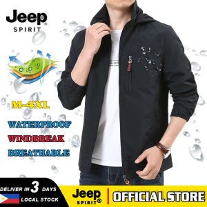 JEEP SPIRIT Men Windbreaker Military Field Jackets Outerwear Mens Tactical Waterproof Pilot Coat Hoodie Men Hunting Army Clothes