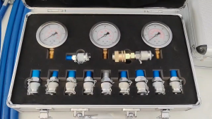 Hydraulic Pressure Measurement Kit with 3 Gauges for Excavators 3m Long High Precision