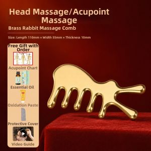 HUIJI | Multi-functional Brass Scalp Massaging Comb