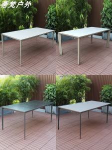 Scandinavian Outdoor Table Outdoor Garden Balcony Courtyard Stone Plate Dining Table and Chair Commercial B & B Designer Accessible Luxury Furniture