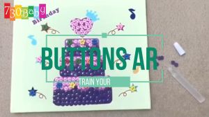 IsALifestyle Button Art Frame Canvas 25cmx30cm Kid Children DIY Buttons Hand Craft Kit Kraf Tangan Kreativiti Kanak