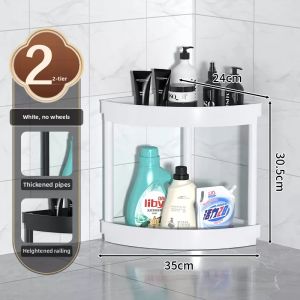 MINGZHIYIFAN | Bathroom Corner Organizer Cosmetic Storage Shelf