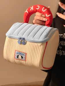XINDONGXINGQIU | Cute House Shaped Portable Large Capacity Makeup Bag