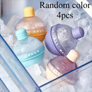 4pcs Premium Silicone Ice Sphere Molds - Seamless 2.5in Ice Balls for Enhanced Whiskey & Cocktail Experience - Easy-Release