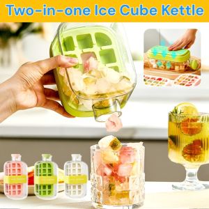 Two-in-One Ice Cube Kettle Portable Ice Ball Maker Bottle Ice Cube Molds Water Bottle Home Party Drinks DIY Kitchen Tool Kettle