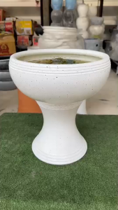 อ่างดินเผาสีขาว [A1049] ทำจากดินเผา รับประกันสินค้าแตก แตกรับใหม่ทันที