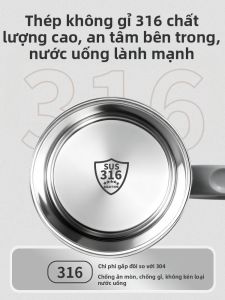 XIAOCHUSHU | Tách Uống Trà Cà Phê Inox Cho Nhà Văn Phòng Có Nắp