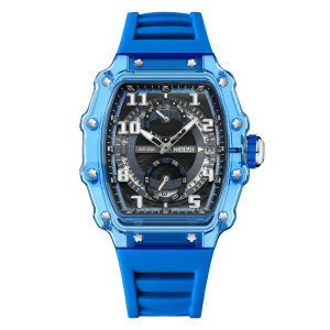 NIBOSI Skeleton Watches for Men Top Brand Luxury Automatic Quartz Watches Silicone Strap Luminous Sports Watch Men Reloj Hombre