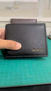 Dompet Uang Lipat Baellerry Tebal Bahan Sintetis Kilat Lilin D3068 Muat Banyak Cash dan Kartu
