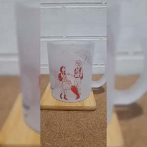 Personalized Skip and Loafer Frosted Glass Mug