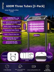 jiuxin lighting | Solar Waterproof Insect-Killing Lamp for Outdoor Use