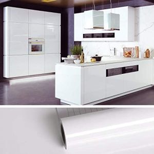 kkl store Ehome Ceramic glossy Pvc Wallpaper self adhesive home decor sticker Waterproof plian