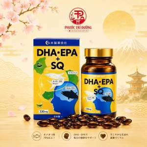 Viên uống DHA.EPA+SQ 330 viên - Viên uống bổ mắt hỗ trợ tuần hoàn não - Hộp 330 viên