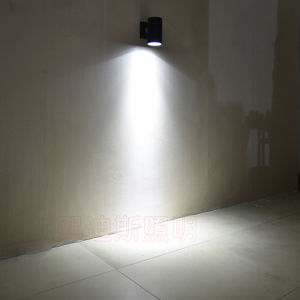 Outdoor Waterproof Cement Wall Lamp Double Head Spotlight for Villa Courtyard Hotel Passage Lighting Modern Simple Style LED Light