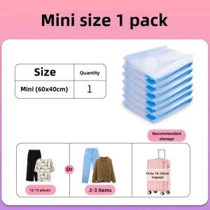 1-5pcs Vacuum Storage Bag Set with Pump Leakproof & Scratch-Resistant for Clothes Blankets Bedding Space-Saving Travel Organizer