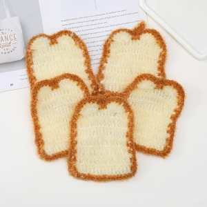 Korea Toast Shape Flower Shape Degreasing Dishcloths Scratch Free Suitable for Non-Stick Cookware