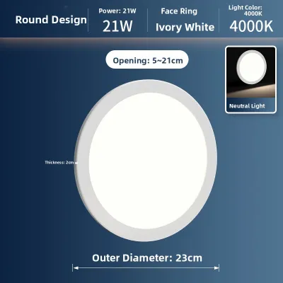 SAINAHEPAN | Ultra-Thin Embedded LED Downlight with Adjustable Hole Distance and Brightness