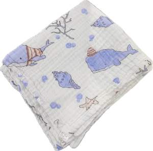 ผ้าเช็ดตัวเด็ก เนื้อผ้านุ่ม ผ้าฝ้ายแท้ทอ4ชั้น ไม่บาดผิว ซึมซับน้ำได้ดีขนาด กว้าง 70 x120