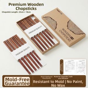 youqin | Antibacterial Mildew-Resistant Non-slip Wooden Chopsticks for Kids