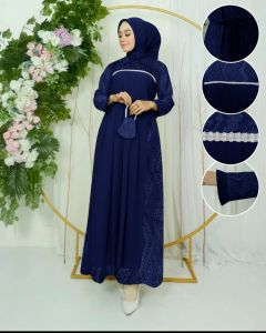 (ZAYIN COLLECTION) MAXI LUIS // MAXI MALICA BAHAN BROKAT MALACA MIX MOSCREPE LAPIS FURING.(FREE MASKER) GAMIS DEWASA