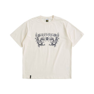 Limited Edition SDGR Chinatown Dragon Element Short Sleeve T-Shirt Couples Casual Sporty Print Cotton Youth Summer Tee