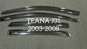 กันสาด คิ้วกันสาด คิ้ว คิ้วประตู ดำทึบ นิสสัน เทียน่า Nissan Teana 2003 2004 2005 2006 2007 2008 ใส่ร่วมกันได้ A