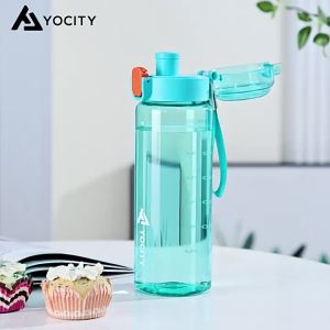 Bình Nước Thể Thao Tritan 18.6/25.36oz Cốc Giữ Nước Di Động Chống Rò Rỉ Có Đánh Dấu Thời Gian Dành Cho Các Hoạt Động Thể Dục Ngoài Trời