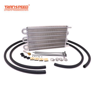 Max 6 Row Universal Transmission Oil Cooler Radiator Converter Kit Trans Cooler 6an fittings