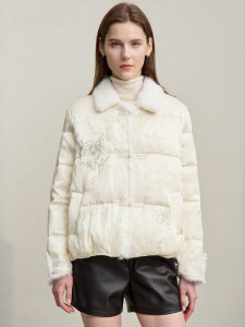 AMII | Heavy Embroidered New Chinese Style Padded Down Jacket