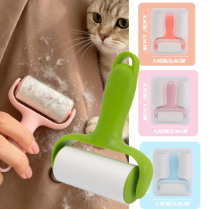 Pocket-Sized Mini Portable Lint Roller with Case & Refills / Convenient Tear-off Adhesive Sticky Brush / Travel-Friendly Lint and Pet Fur Remover
