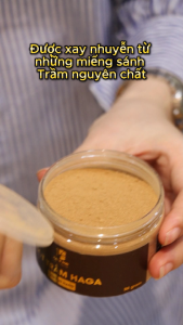 Bột trầm HAGA cao cấp Đậm hương trầm nguyên bản 100% bột tự nhiên hộp thủy tinh sang trọng - 30gr/50gr