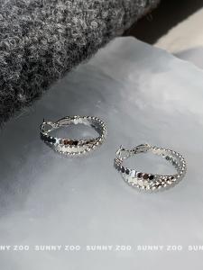 SUNNYZOO Twisted Spiral Circle Earrings Fashionable Daily Commute Elegant Geometric Pattern Womens Jewelry Ear Cuffs