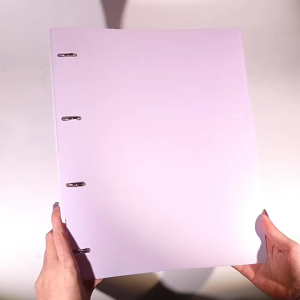 4 Ring Binder File Organizer A4 Binder Folder with 50Pcs Refill Pocket Paper Document Organizer Office Supplies