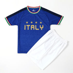 Suruida อิตาลีเสื้อฟุตบอลเด็กชุดสบายระบายอากาศเด็กชุดฟุตบอลการออกแบบใหม่สําหรับ Boys & Girls