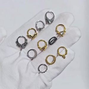 1PC Stainless Steel Cz Leaf 16G Septum Hoop Ring Heart Zircon Nose Clicker Tragus Helix Daith Earring Piercing Body Jewelry