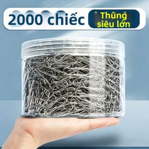 ka ba xiong | Large Stainless Steel Paper Clips 2000 Pieces