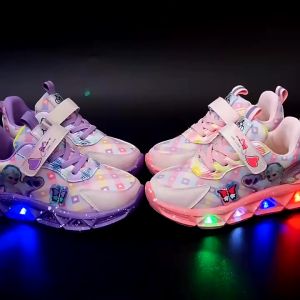 Sepatu Anak Frozen Butterfly Korea OOTD Import Murah Lampu LED