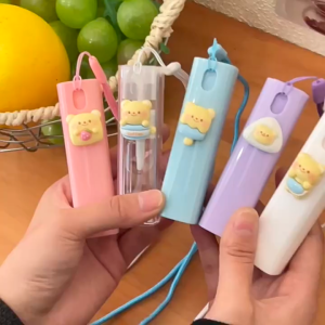 IFS ขวดสเปรย์พกพา ทรงลิปสติก ขนาด 10ml ติดตัวการ์ตูนน่ารัก ใส่น้ำหอม ใส่แอลกอฮอล์ ฉีดพ่นง่าย เติมได้ง่ายมากๆ มีสายคล้องมือ Spray bottle