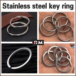10/20PCS 304 Stainless Steel Key Rings Key Holder Keychain Clasp Keyfob Diameter12mm-38mm Split Rings Keyring For Keychain DIY