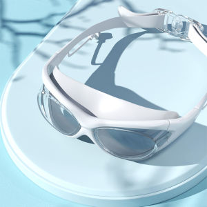 Anti-Fog Waterproof Swimming Goggles for Men And Women with Prescription Large Frame Professional Swimming Cap Set Equipment