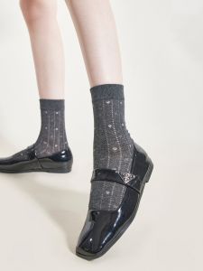 Ballet Style Lace Hollow Out Medium Socks