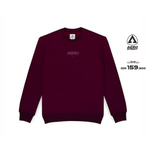 Aerostreet Crewneck Luktor Maroon Sweater Sweatshirt BBAAA