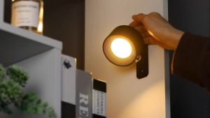 Rechargeable Remote Control Wall Lamp Touch Dimming 19-Color Adjustable Bedroom Night Light 2000MAH