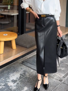 MANMI | Chân Váy Mini Da Phong Cách Retro Chic