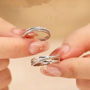 Cincin Couple Silver Adjustable S38 | Pasangan | Nikah | Lamaran | Hadiah | Tunangan 925 Perak | Aksesoris Pria Wanita
